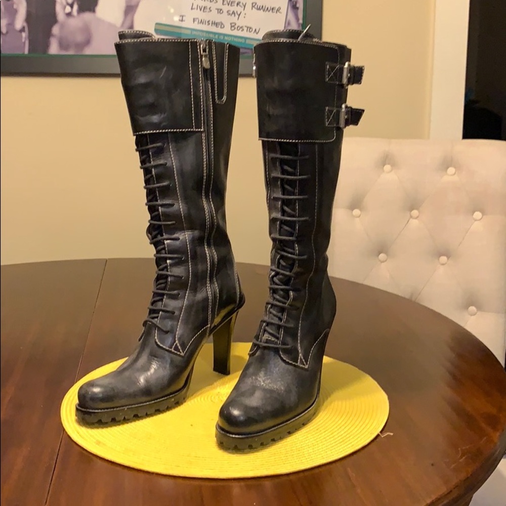 Donald J Pliner tall black boots